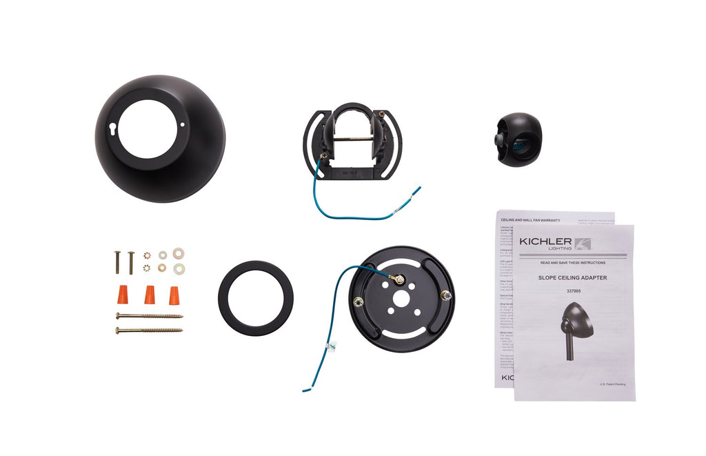 KICHLER 337005SBK 60 Degree Slope Adapter Satin Black