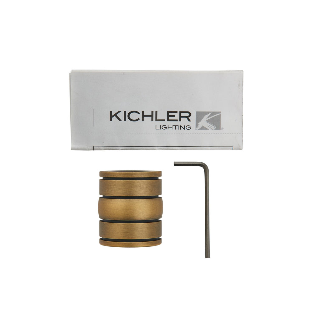 KICHLER 337007NBR Downrod Coupler Natural Brass