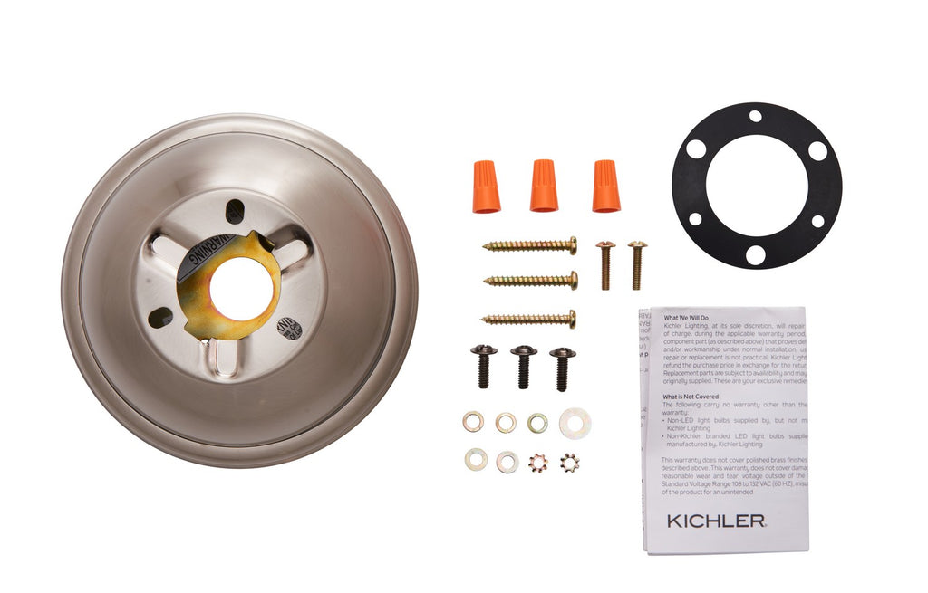 KICHLER 337008BSS Flush Mount Kit Brushed Stainless Steel