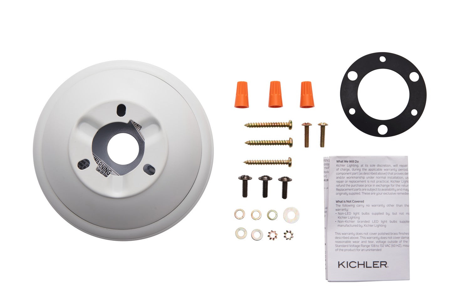 KICHLER 337008MWH Flush Mount Kit Matte White