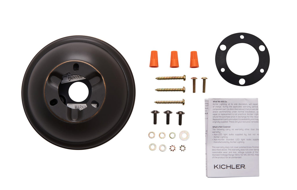 KICHLER 337008OZ Flush Mount Kit Olde Bronze