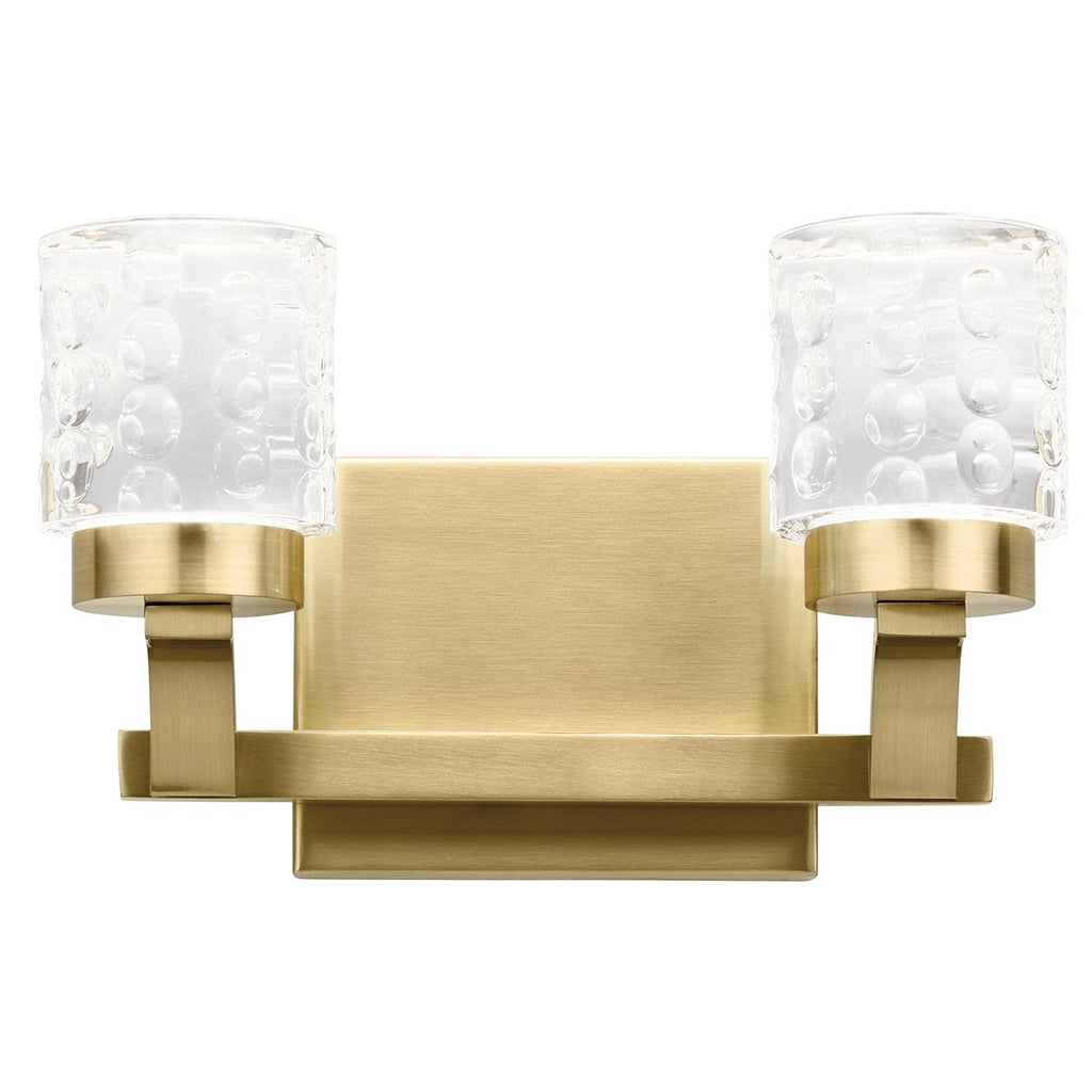 KICHLER 84040CG Rene 3000K Led 2 Light Vanity Light Champagne Gold