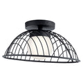KICHLER 84096MBK Clevo Led Semi Flush Mount Matte Black