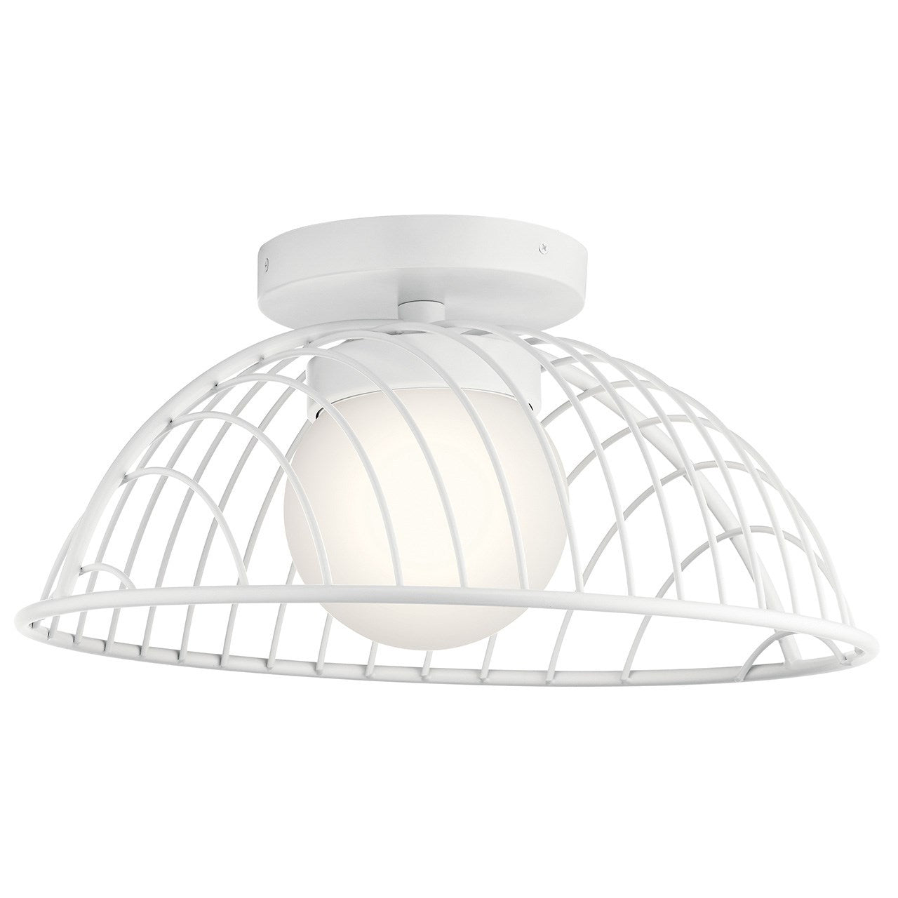KICHLER 84096WH Clevo Led Semi Flush Mount White