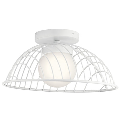 KICHLER 84096WH Clevo Led Semi Flush Mount White