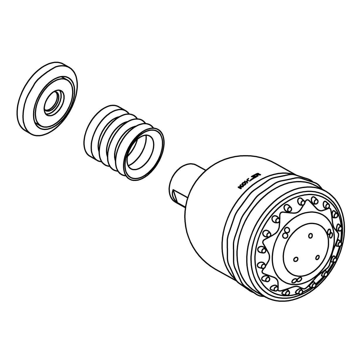 KOHLER Assembly, Invigorating Bodyspray - Polished Chrome, K-1063062-CP