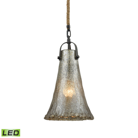 ELK SHOWROOM 10651/1-LED Hand Formed Glass 8'' Wide 1-Light Mini Pendant - Oil Rubbed Bronze