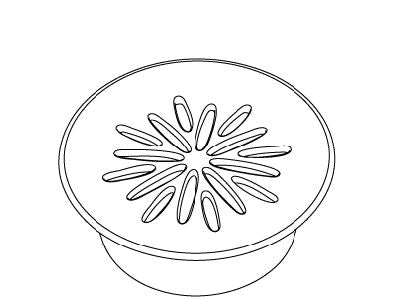 KOHLER Trim Ring, Grid Drain - Vibrant French Gold, K-1065326-AF