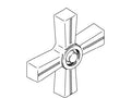 KOHLER Handle, Bath Cross - Vibrant Brushed Bronze, K-1066101-B-BV