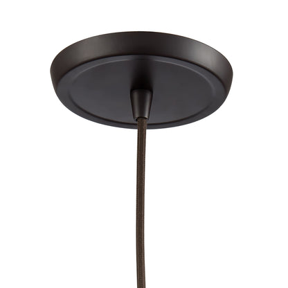 ELK SHOWROOM 10671/1 Hand Formed Glass 6'' Wide 1-Light Mini Pendant - Oil Rubbed Bronze