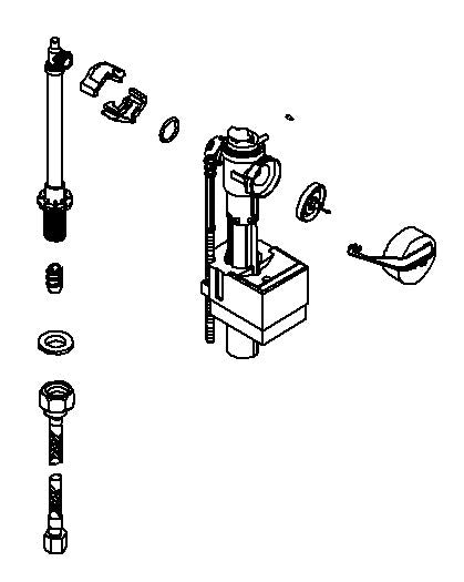 KOHLER Fill Valve Assembly, K-1068034