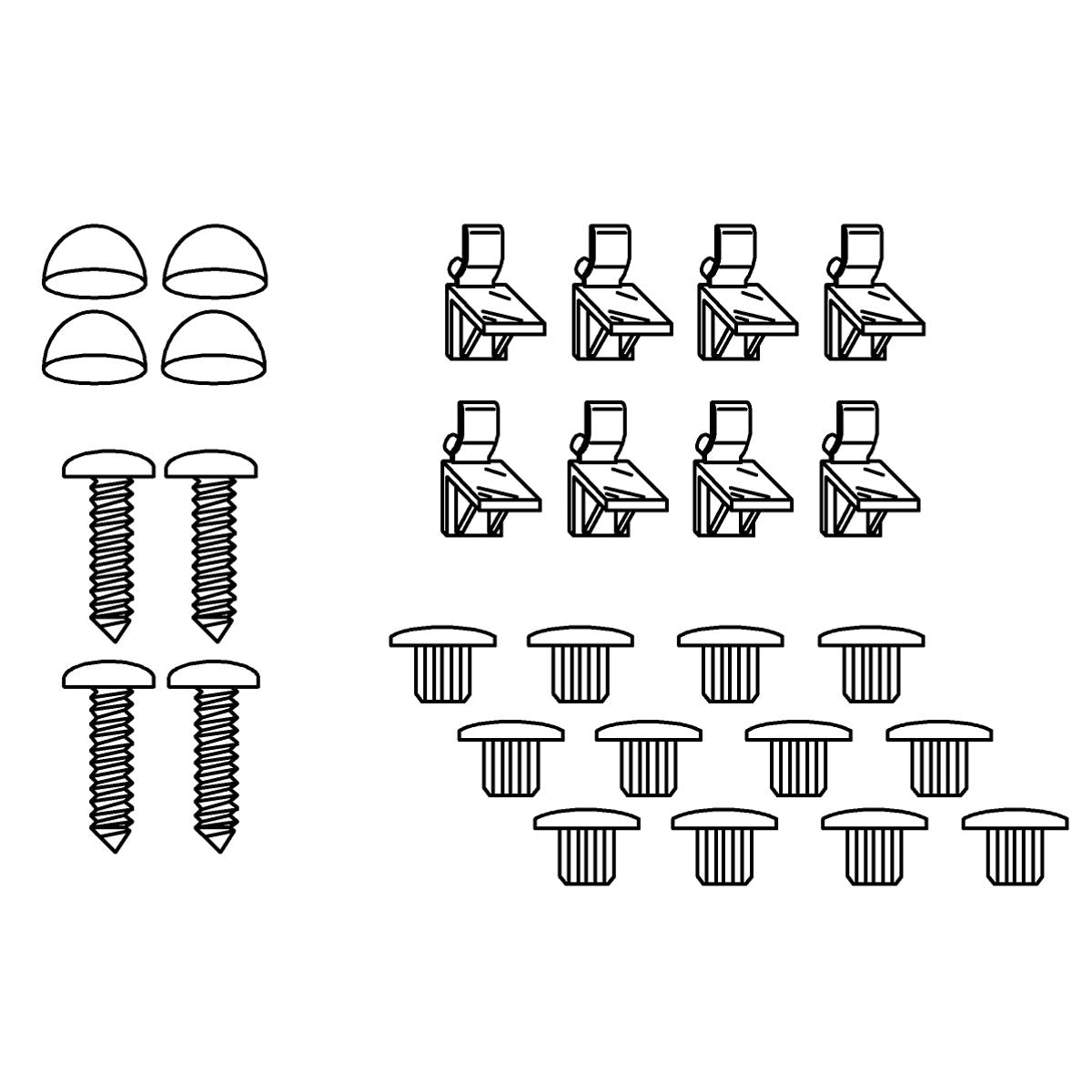 KOHLER Hardware For Clr With L Clips, K-1070844