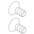 KOHLER Screw, #4-40 X .25, Countersunk - Black Iron, K-1071848-KB