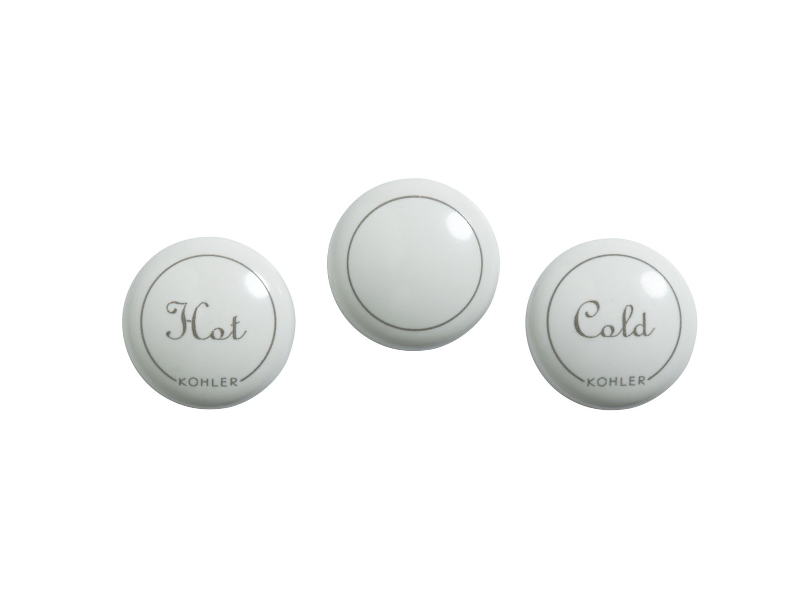 KOHLER 2-Handle Plug Button - Vibrant Brushed Nickel, K-1077792-BN