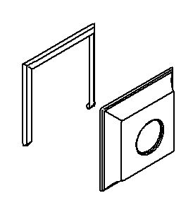 KOHLER Face Plate Assembly, B&S, Square - Vibrant French Gold, K-1086731-AF