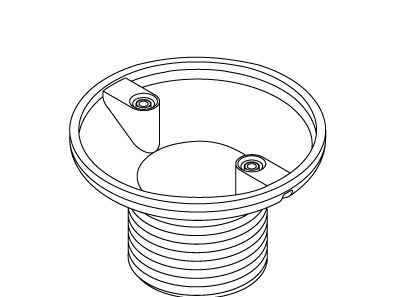 KOHLER Strainer Body Round, K-1089550
