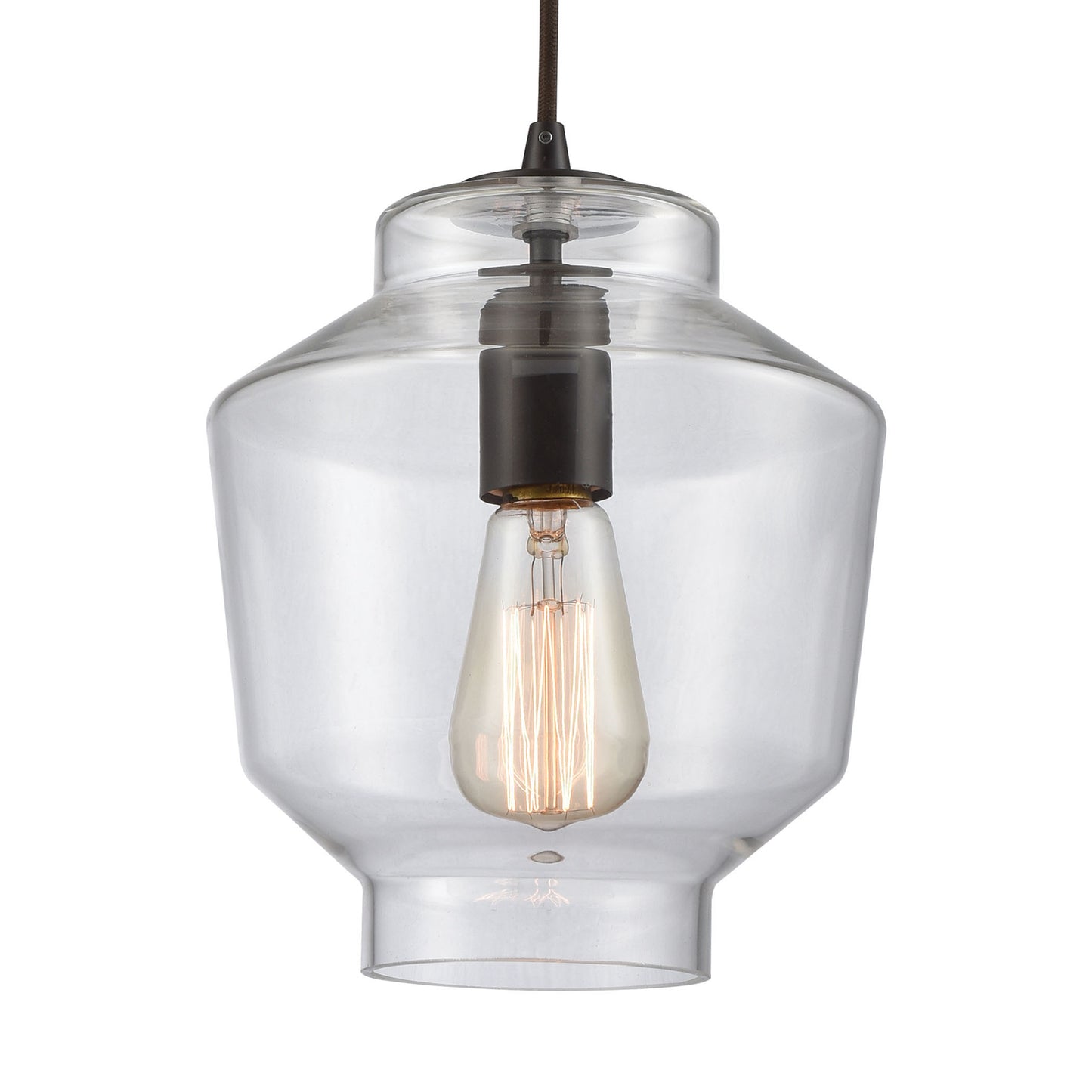 ELK SHOWROOM 10905/1 Barrel 8'' Wide 1-Light Mini Pendant - Oil Rubbed Bronze