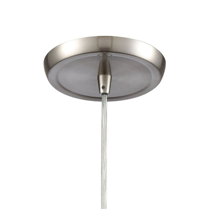 ELK SHOWROOM 10915/1 Barrel 8'' Wide 1-Light Mini Pendant - Satin Nickel