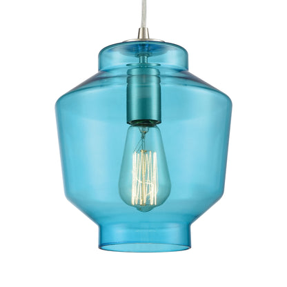 ELK SHOWROOM 10915/1 Barrel 8'' Wide 1-Light Mini Pendant - Satin Nickel