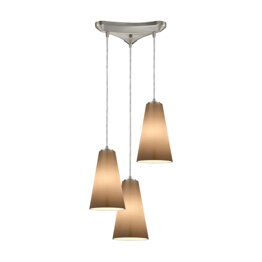 ELK SHOWROOM 10940/3 Connor 12'' Wide 3-Light Mini Pendant - Satin Nickel