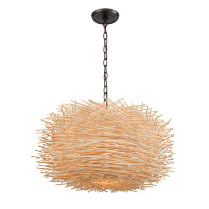 ELK SHOWROOM 10951/3 Bamboo Nest 23'' Wide 3-Light Chandelier - Oil Rubbed Bronze