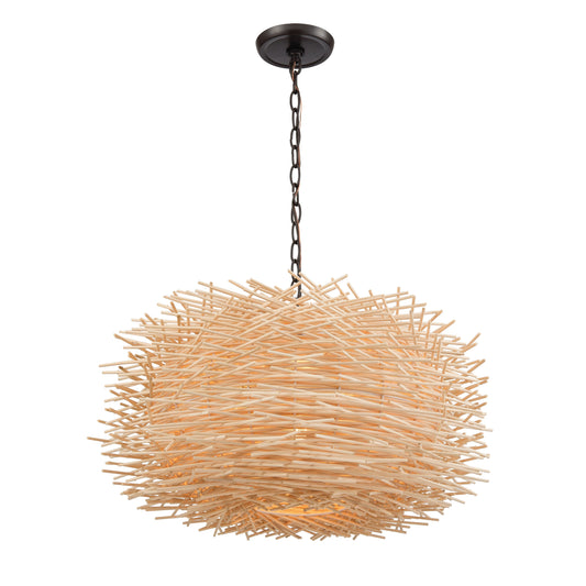 ELK SHOWROOM 10951/3 Bamboo Nest 23'' Wide 3-Light Chandelier - Oil Rubbed Bronze