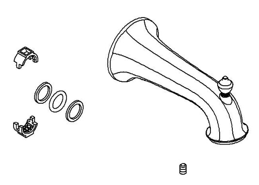KOHLER Spout Assembly - Vibrant Brushed Nickel, K-1097031-BN