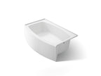 KOHLER K-1100-RA-0 Expanse 60" X 32" Alcove Bath, Right Drain - White