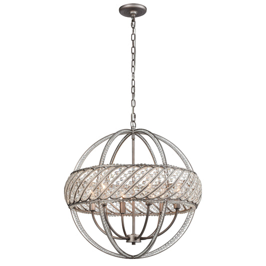 ELK SHOWROOM 11094/6 Bradington 23'' Wide 6-Light Chandelier - Weathered Zinc