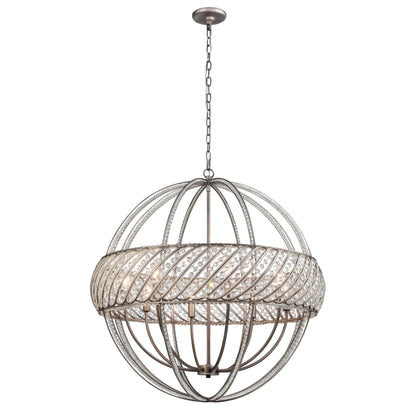 ELK SHOWROOM 11095/8 Bradington 32'' Wide 8-Light Chandelier - Weathered Zinc