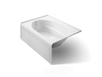KOHLER K-1113-LA-0 Windward 60" X 42" Alcove Bath, Left Drain - White