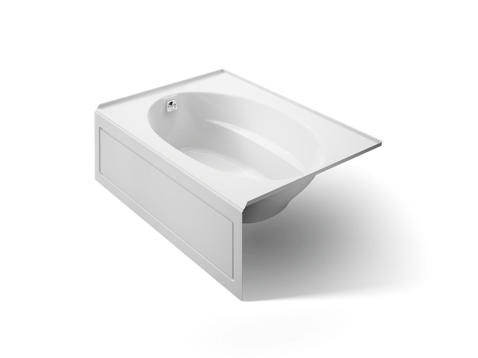KOHLER K-1113-LA-0 Windward 60" X 42" Alcove Bath, Left Drain - White