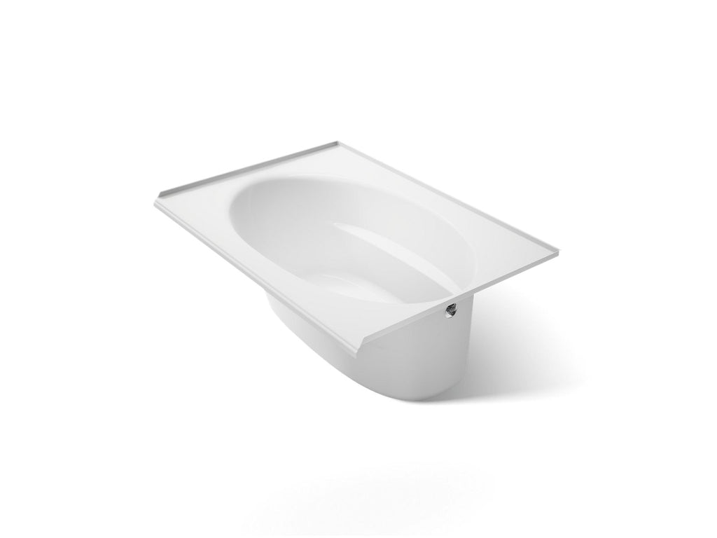 KOHLER K-1113-R-0 Windward 60" X 42" Alcove Bath, Right Drain - White