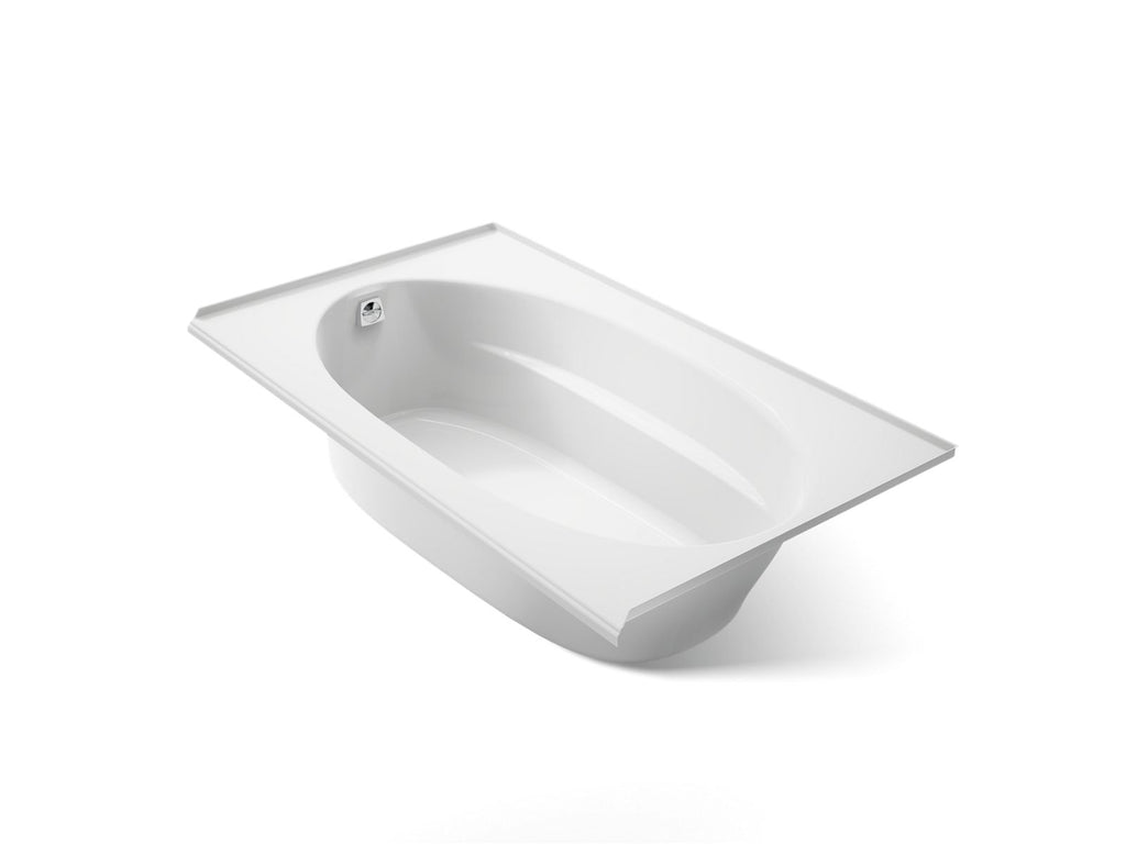 KOHLER K-1115-L-0 Windward 72" X 42" Alcove Bath, Left Drain - White