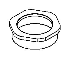 KOHLER Spud Coupling Nut - Polished Chrome, K-1116205-CP