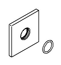 KOHLER Flange Assembly, Shower Arm - Polished Chrome, K-1116472-CP