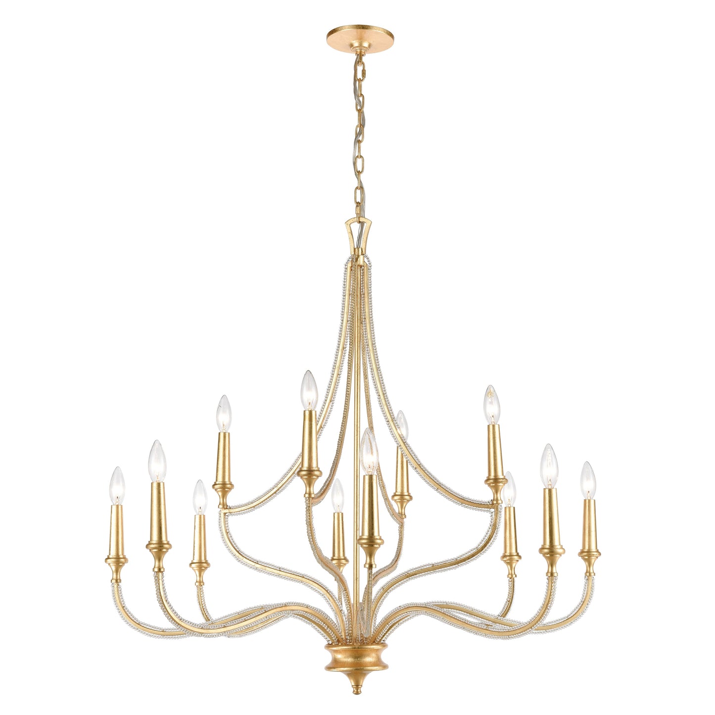 ELK SHOWROOM 11178/12 La Rochelle 38'' Wide 12-Light Chandelier - Parisian Gold Leaf