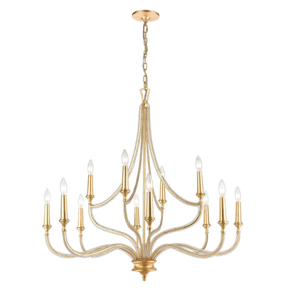 ELK SHOWROOM 11178/12 La Rochelle 38'' Wide 12-Light Chandelier - Parisian Gold Leaf