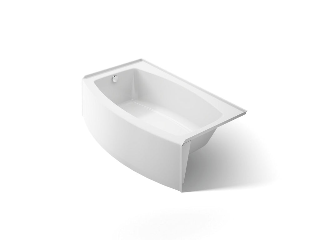 KOHLER K-1118-LA-0 Expanse 60" X 30" Alcove Bath, Left Drain - White