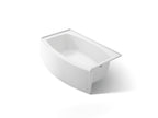 KOHLER K-1118-RA-0 Expanse 60" X 30" Alcove Bath, Right Drain - White