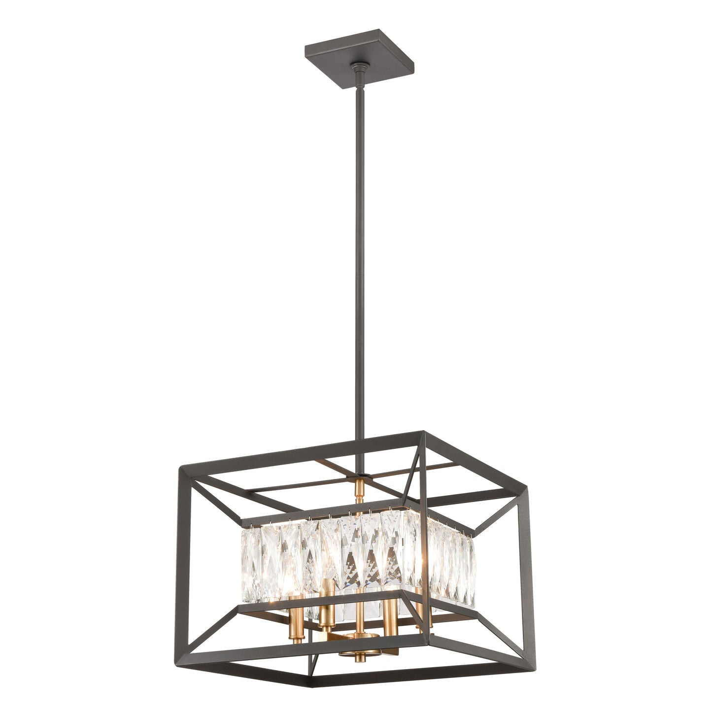 ELK SHOWROOM 11184/4 Starlight 15'' Wide 4-Light Chandelier - Charcoal