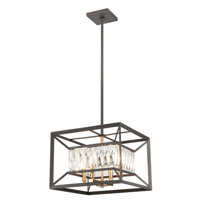 ELK SHOWROOM 11184/4 Starlight 15'' Wide 4-Light Chandelier - Charcoal