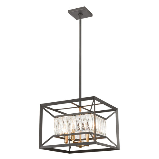 ELK SHOWROOM 11184/4 Starlight 15'' Wide 4-Light Chandelier - Charcoal