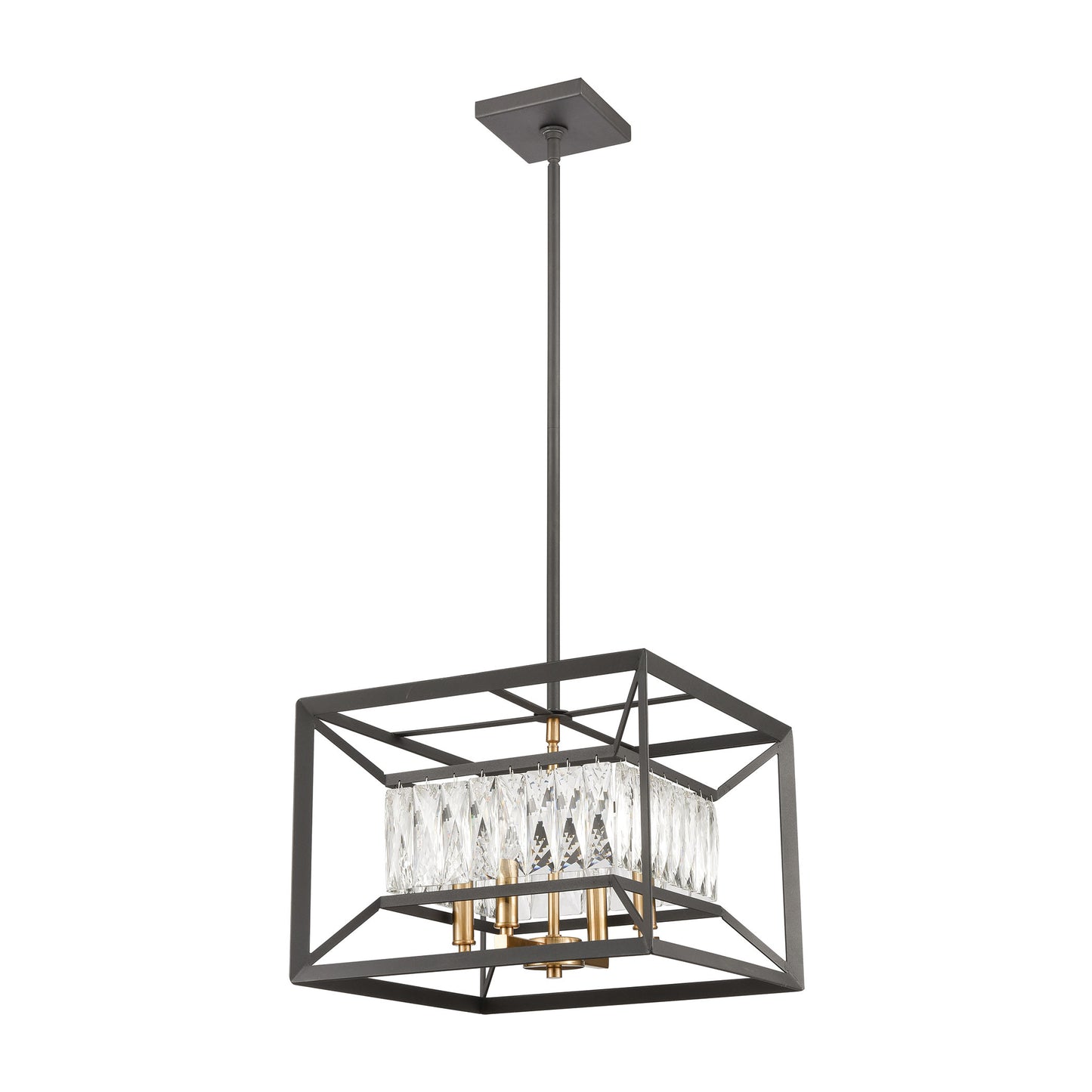 ELK SHOWROOM 11184/4 Starlight 15'' Wide 4-Light Chandelier - Charcoal