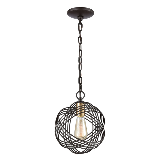 ELK SHOWROOM 11192/1 Concentric 9'' Wide 1-Light Mini Pendant - Oil Rubbed Bronze