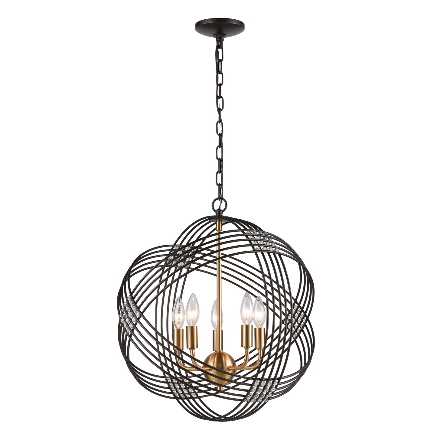 ELK SHOWROOM 11193/5 Concentric 19'' Wide 5-Light Chandelier - Oil Rubbed Bronze