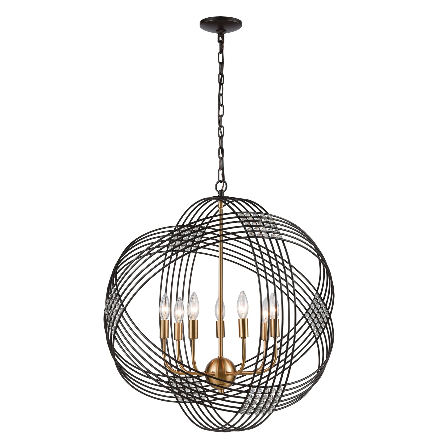 ELK SHOWROOM 11194/7 Concentric 26'' Wide 7-Light Chandelier - Oil Rubbed Bronze