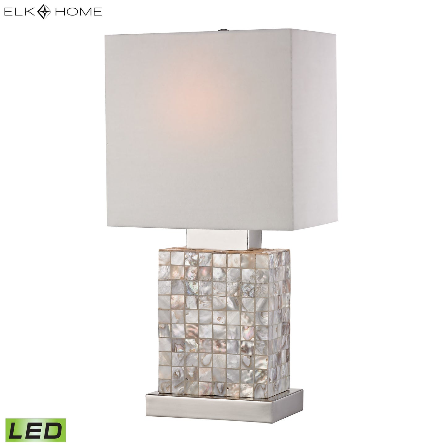 ELK SIGNATURE 112-1155-LED Sterling 17'' High 1-Light Table Lamp - Chrome - Includes LED Bulb