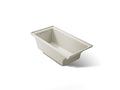 KOHLER K-1121-LW-96 Underscore 60" X 30" Alcove Bath With Bask Heated Surface, Left Drain - Biscuit