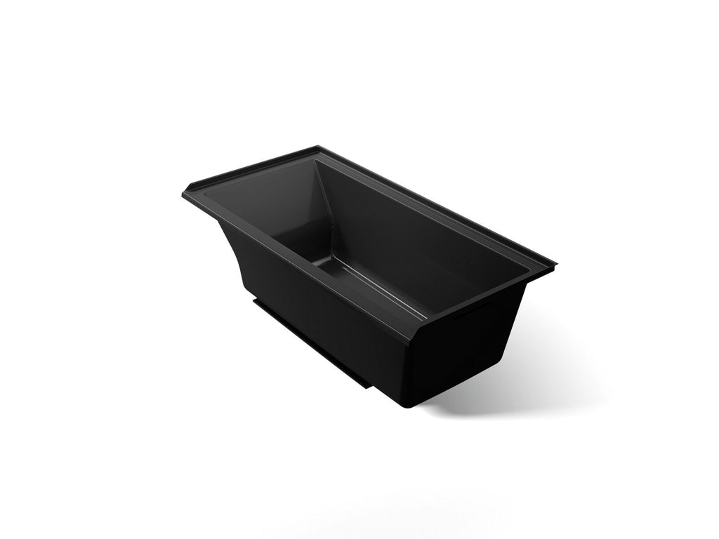 KOHLER K-1121-R-7 Underscore 60" X 30" Alcove Bath, Right Drain - Black Black
